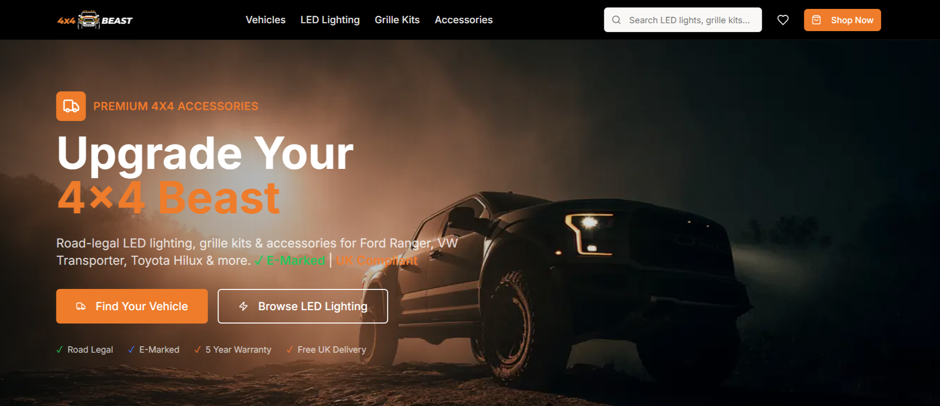 4x4 Beast website screenshot