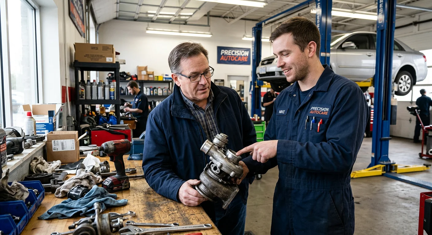 Customer inspecting parts at scrap yard