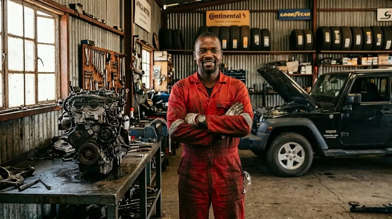 Jeep scrap yard in South Africa