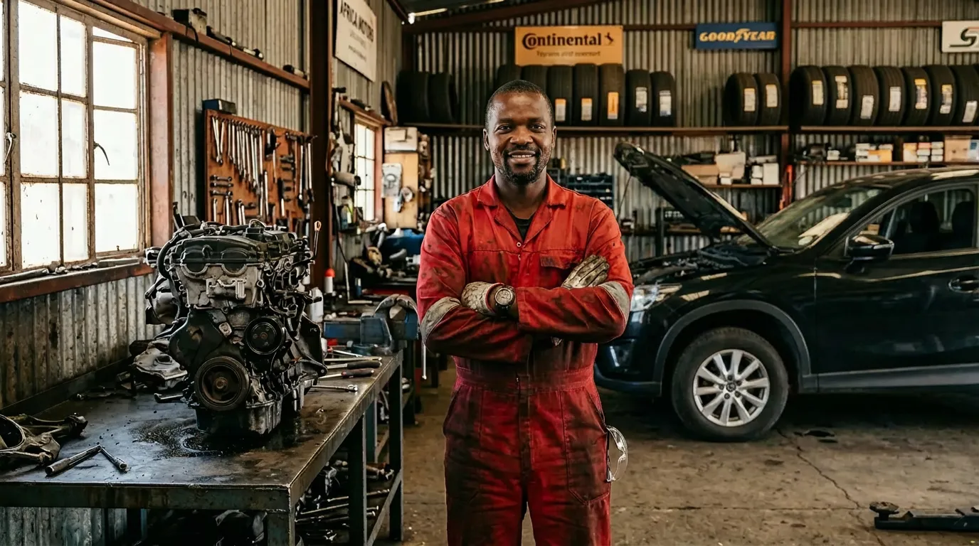 Mazda scrap yard in South Africa
