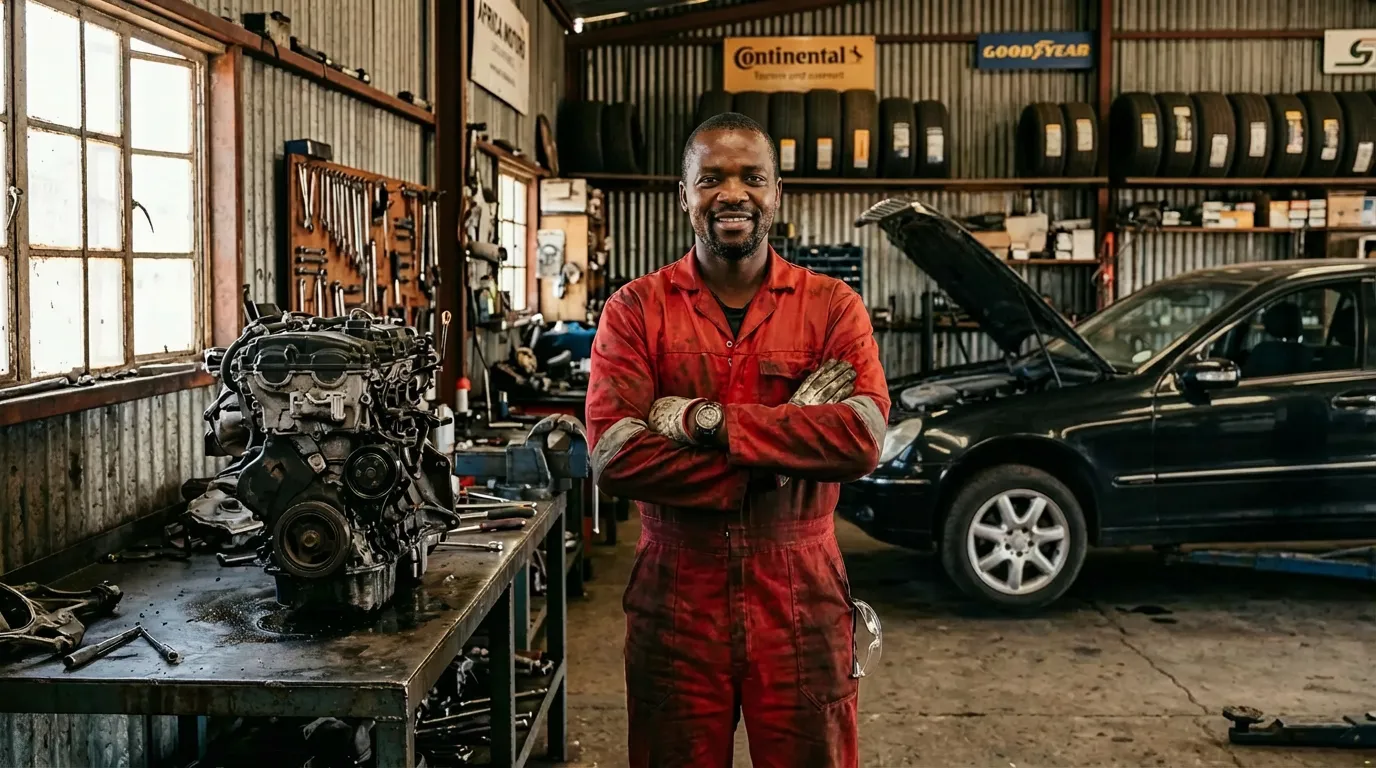 Mercedes-Benz scrap yard in South Africa