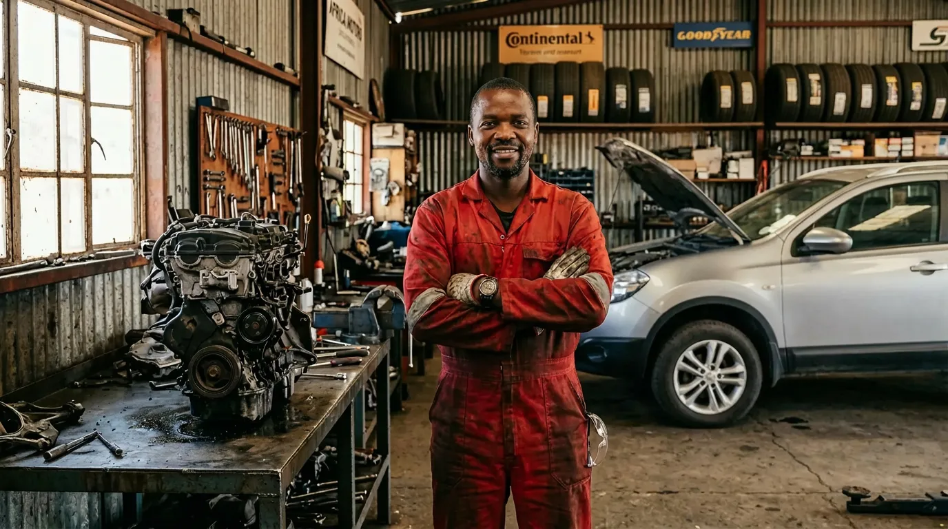 Nissan scrap yard in South Africa
